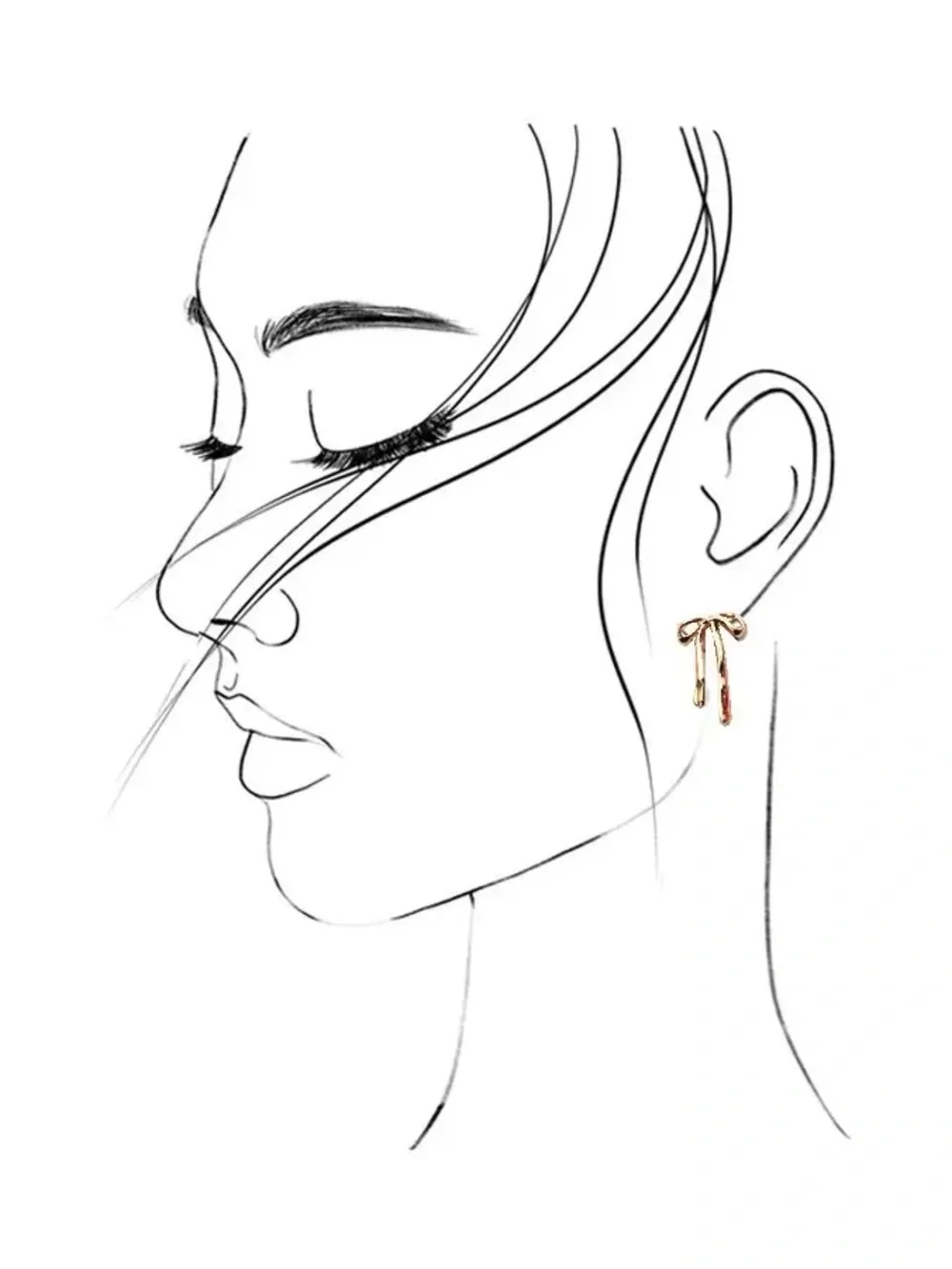 Long ribbon Bow Drop Earrings - Women Accessories